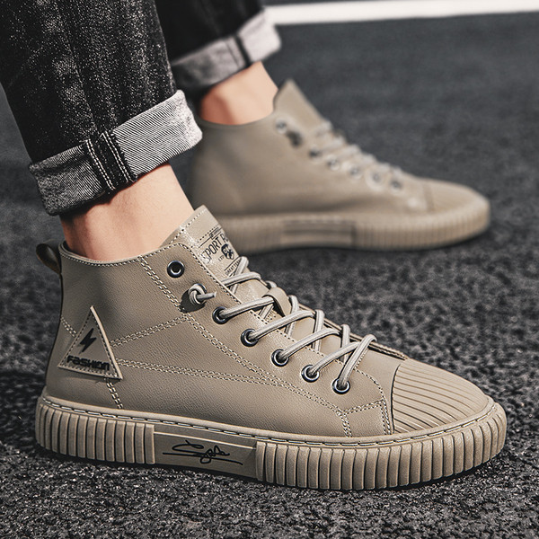 Öko-nahast meeste kõrged tossud paeltega