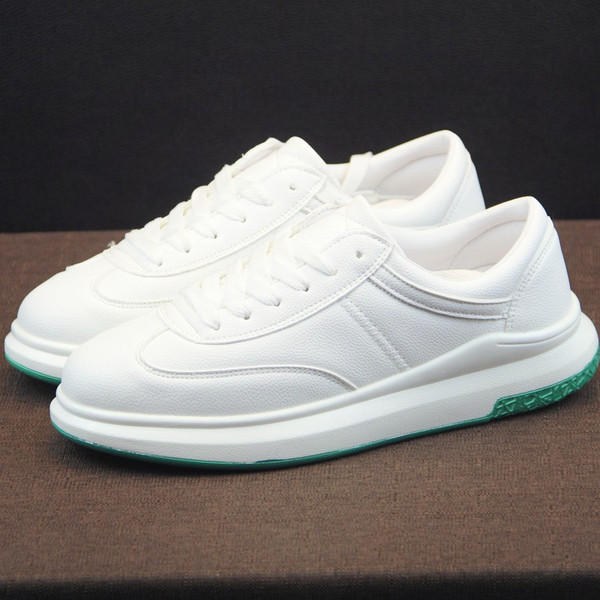 Eko bőrből készült sima férfi tornacipő modell