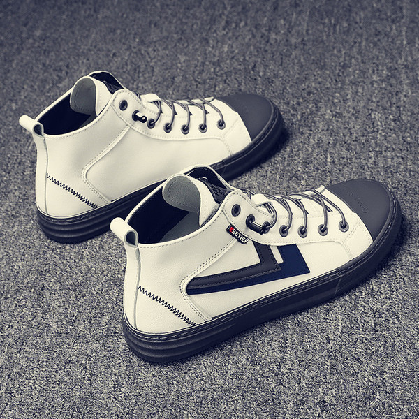 Öko bőrből készült férfi alkalmi tornacipő fűzős