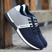 Férfi vászon tornacipő felirattal és fűzővel