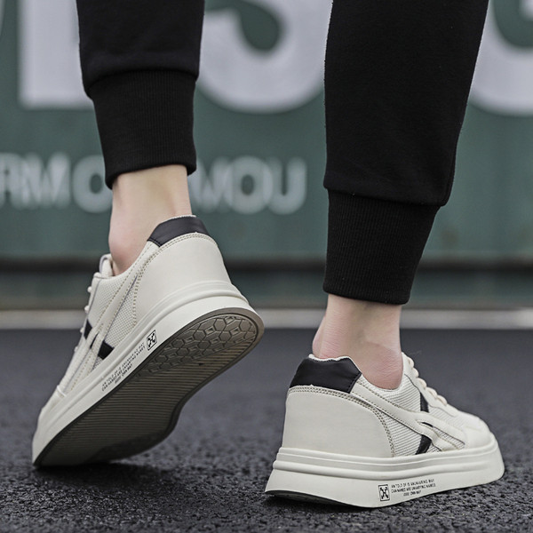 Alkalmi, légáteresztő férfi tornacipő fűzővel és egyenes talppal