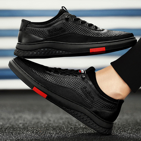 Prozračne muške tenisice od eko kože sa vezicama