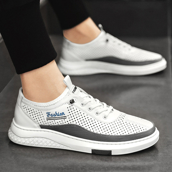 Prozračne muške tenisice od eko kože sa vezicama