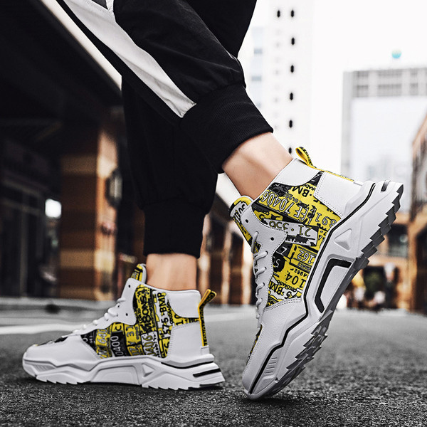 UUS mudel sügiseks sobivate paelte ja värvilise mustriga meeste kõrged tossud