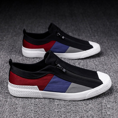 Modern textil tornacipő cipzárral férfiaknak