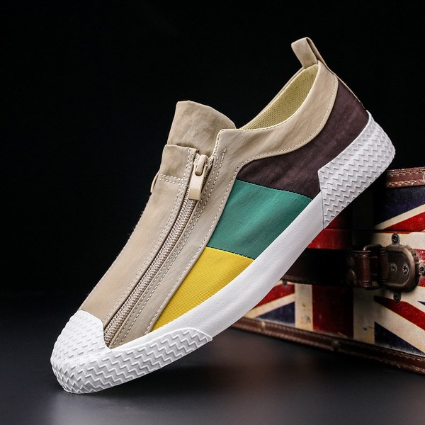 Modern textil tornacipő cipzárral férfiaknak