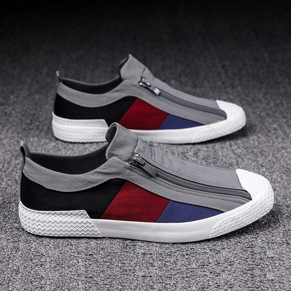 Modern textil tornacipő cipzárral férfiaknak