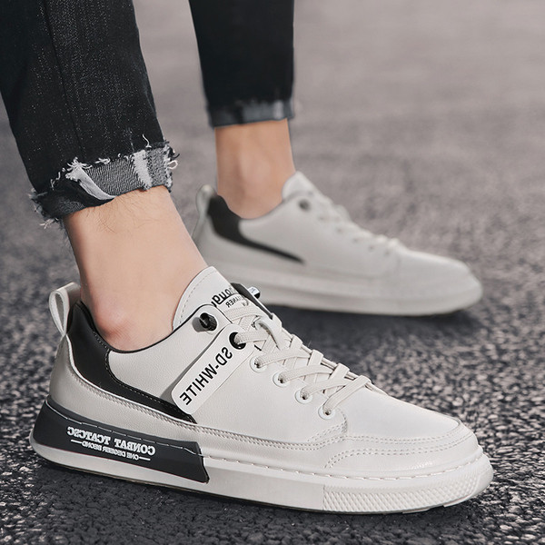 Öko-nahast meeste vabaaja tossud kirjadega