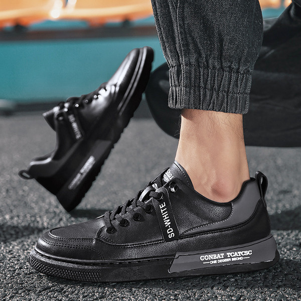 Öko-nahast meeste vabaaja tossud kirjadega