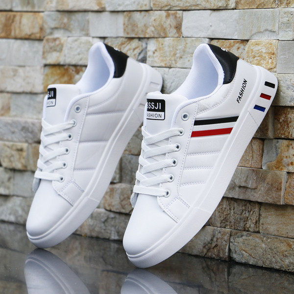 Férfi sportmaratonok fehér és fekete műbőrből