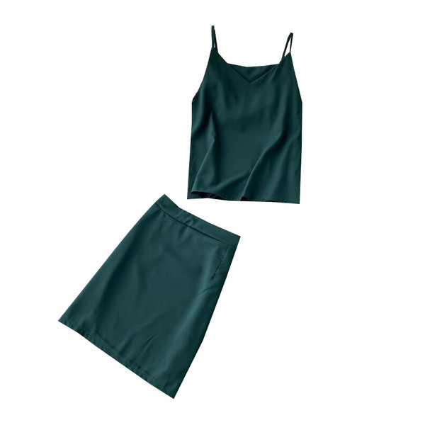 Dnevni ženski komplet suknja i majica bez rukava