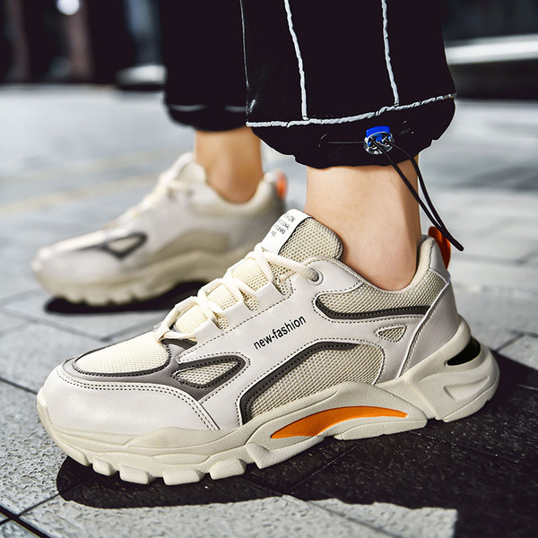 Férfi sport- és alkalmi tornacipő magas talppal