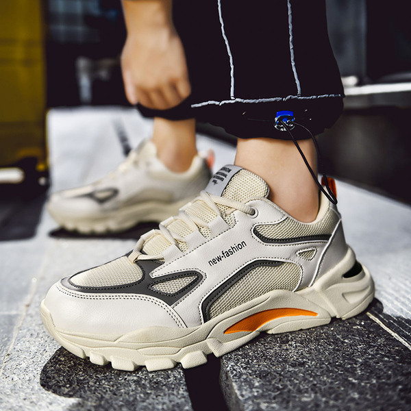 Férfi sport- és alkalmi tornacipő magas talppal