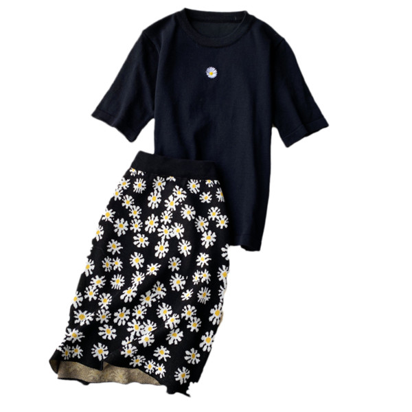 Női alkalmi szoknya és blúz szett