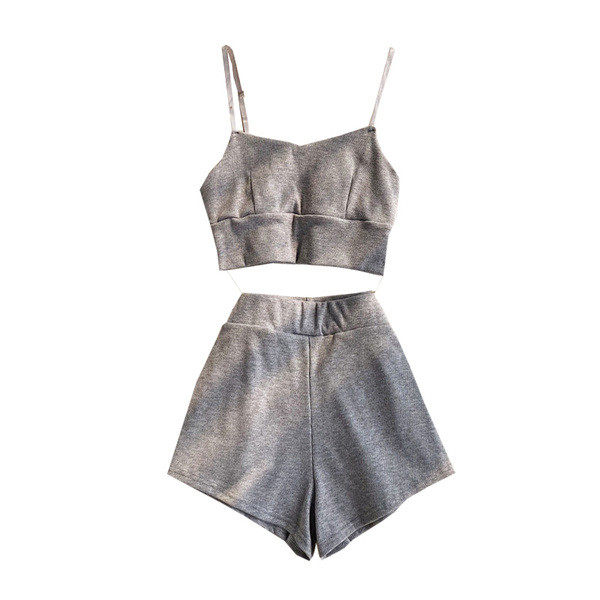 Naiste ajakohane lühikeste ja rinnakate komplekt