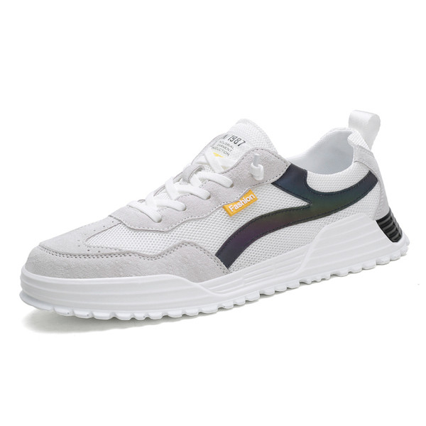 Légáteresztő férfi tornacipő lapos talppal, kétféle kivitelben