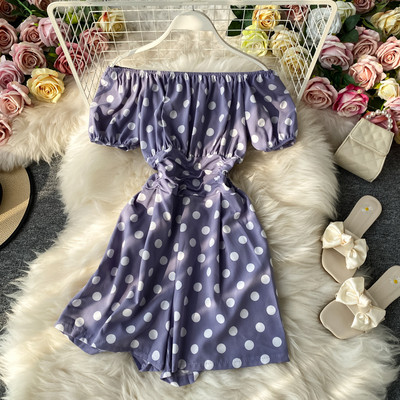 Κοντή γυναικεία ολόσωμη φόρμα με κοντά μανίκια