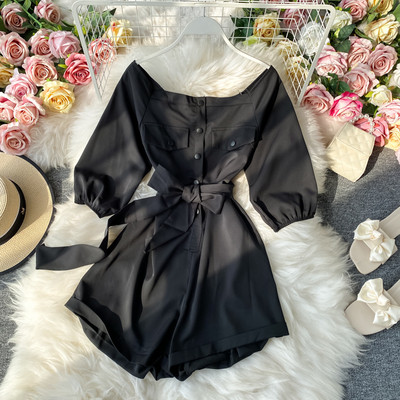 Naiste moodne lühike 3/4 varrukatega kombinesoon