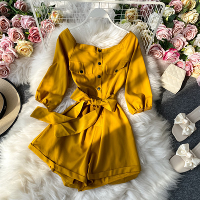 Naiste moodne lühike 3/4 varrukatega kombinesoon