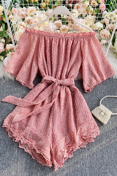 Stiilne naiste lühike pitsiga kombinesoon