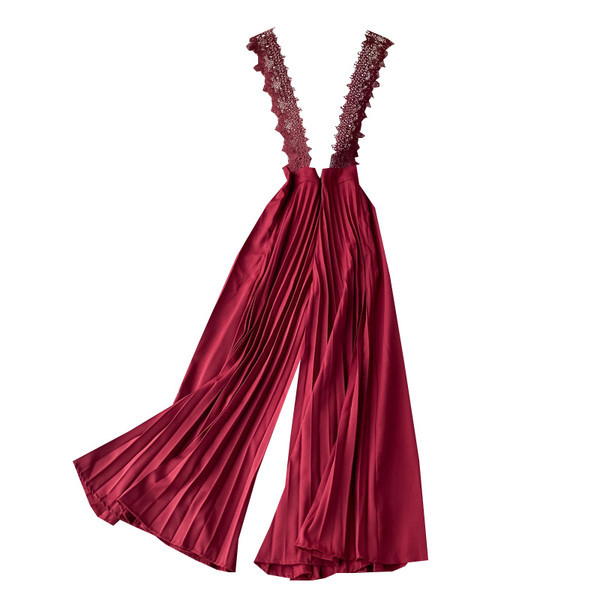 Moderan ženski dugi kombinezon s visokim strukom