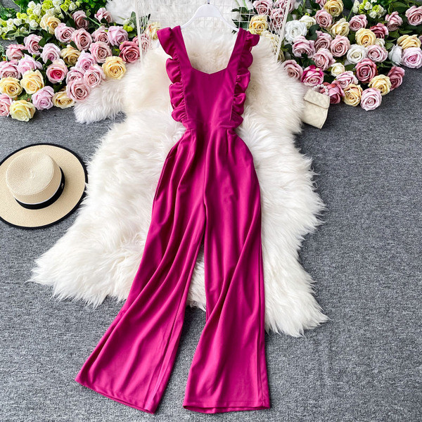 Aktualan ženski dugi kombinezon široki model