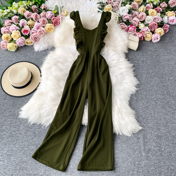 Aktualan ženski dugi kombinezon široki model