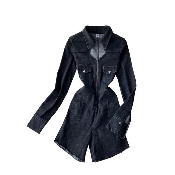 Γυναικεία ολόσωμη φόρμα τζιν με φερμουάρ