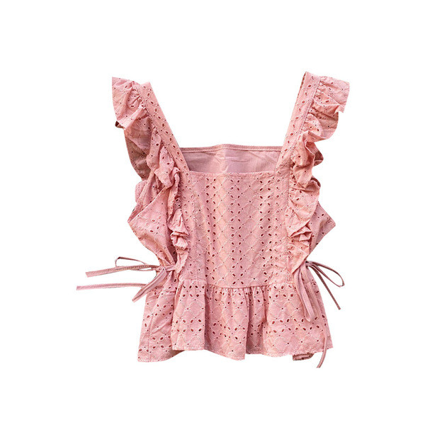 Μοντέρνα γυναικεία μπλούζα με φαρδύ λουράκι και κορδόνια