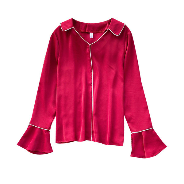 Naiste kaasaegne pikkade varrukatega särk lai mudel