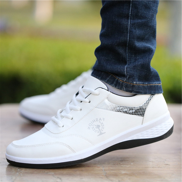 Muške casual tenisice od umjetne kože s vezicama