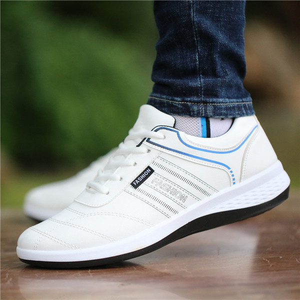 Muške casual tenisice od umjetne kože s vezicama
