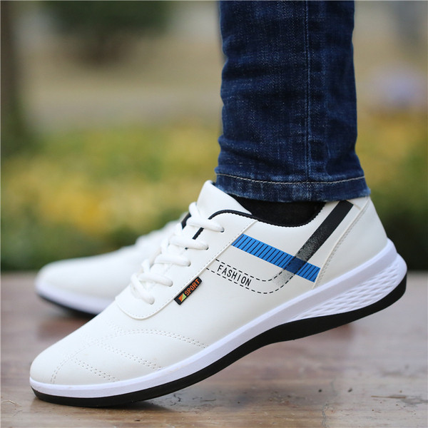 Muške casual tenisice od umjetne kože s vezicama