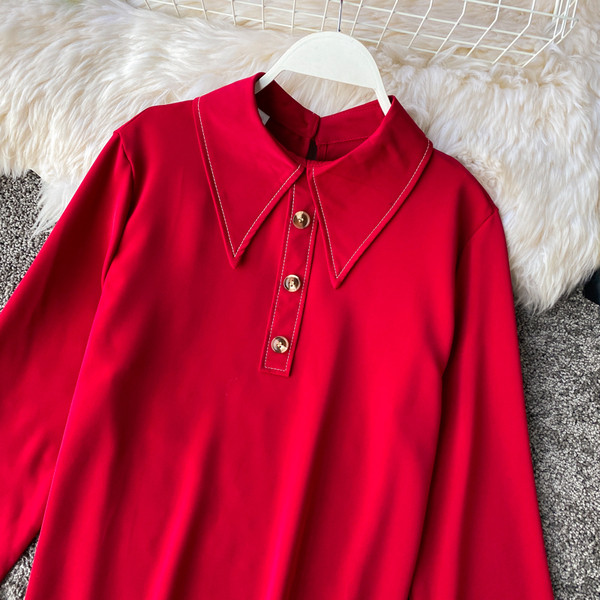 Klassikalise kraega lihtsa mudeliga vabaaja naiste särk