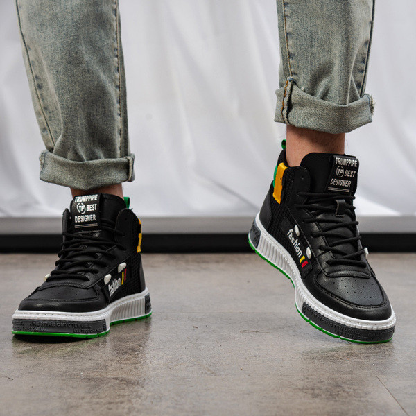 Uus mudel kõrged tossud meestele ökonahast ja kirjadega