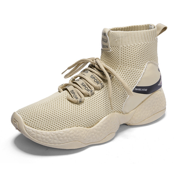 Magas modell férfi tornacipő típusú zokni mintával