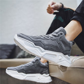 Aktuális férfi tornacipő eko bőrből, magas talppal