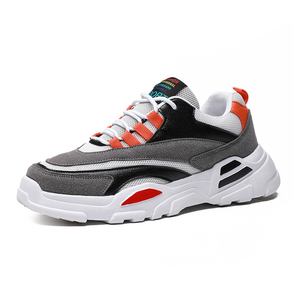 Férfi sport- és alkalmi tornacipő magas talppal és fűzővel