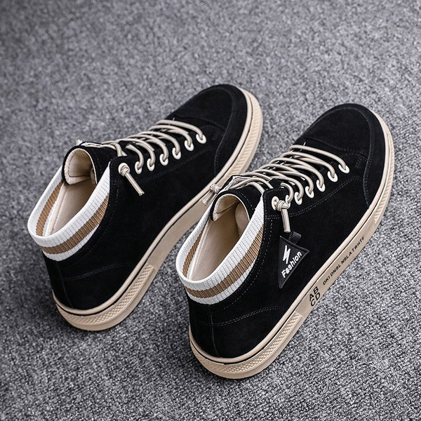 Sport és hétköznapi férfi tornacipők öko velúr nyakkendőkkel