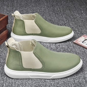 Sport és mindennapi férfi tornacipő eko bőrből gumival