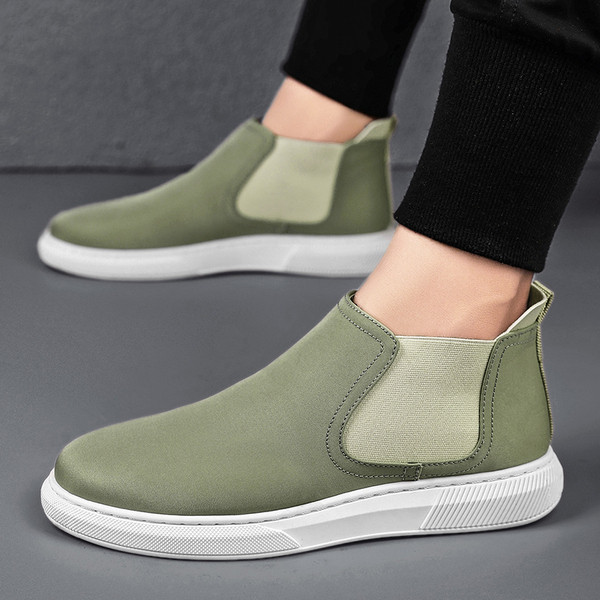 Sport és mindennapi férfi tornacipő eko bőrből gumival