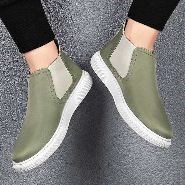 Sport és mindennapi férfi tornacipő eko bőrből gumival