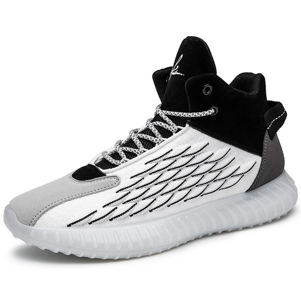 Textilből készült férfi sportcipő lapos talppal és fűzővel