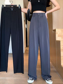 Naiste vabaaja püksid kõrge vöökohaga tavaline mudel