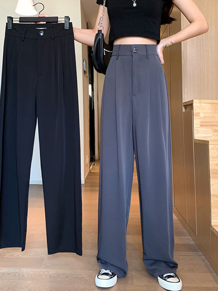 Naiste vabaaja püksid kõrge vöökohaga tavaline mudel