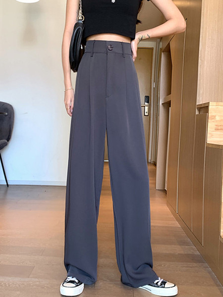 Naiste vabaaja püksid kõrge vöökohaga tavaline mudel