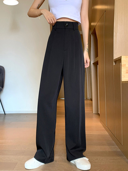Naiste vabaaja püksid kõrge vöökohaga tavaline mudel