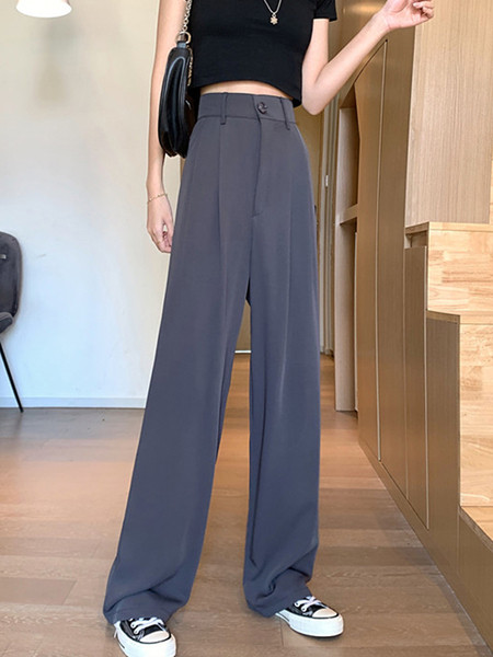 Naiste vabaaja püksid kõrge vöökohaga tavaline mudel