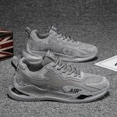 Ανδρικά casual αθλητικά παπούτσια με κορδόνια και επίπεδη σόλα