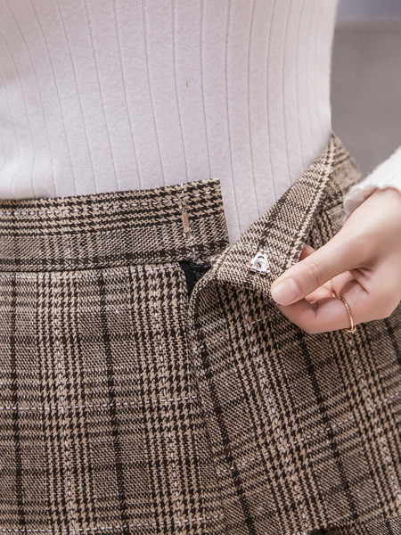 Jelenlegi női kockás nadrág 7/8 hosszban